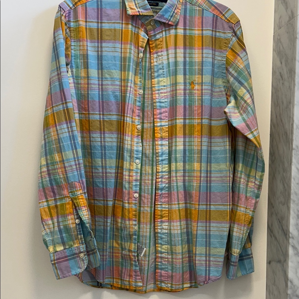 Ralph Lauren POLO Beach Twill Pastel Pink Plaid Shirt
